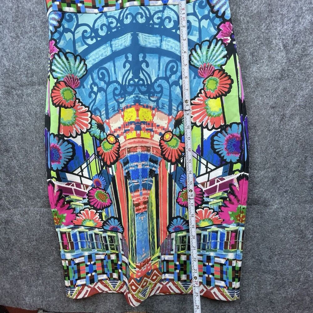 Anthropologie Champagne & Strawberry‎ Dress Large Maximalist Bright Wearable Art - Picture 5 of 7